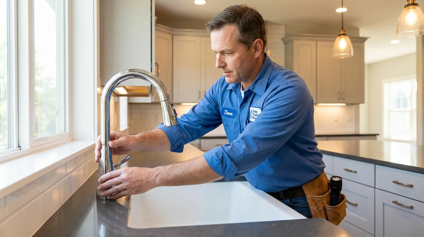 Kitchen faucet installation by Johns Plumbing LLC in Port Ludlow