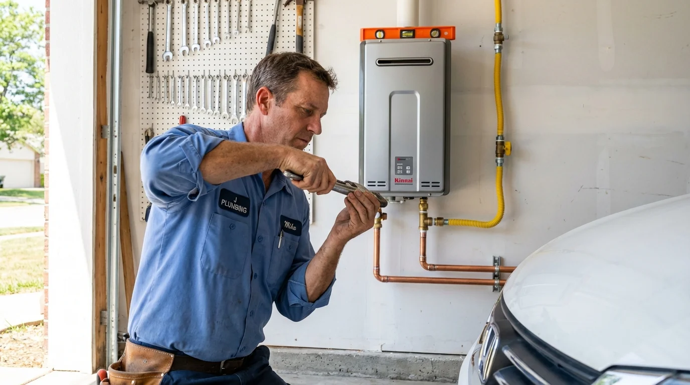Tankless water heater installation by a Johns Plumbing LLC plumber in Port Ludlow
